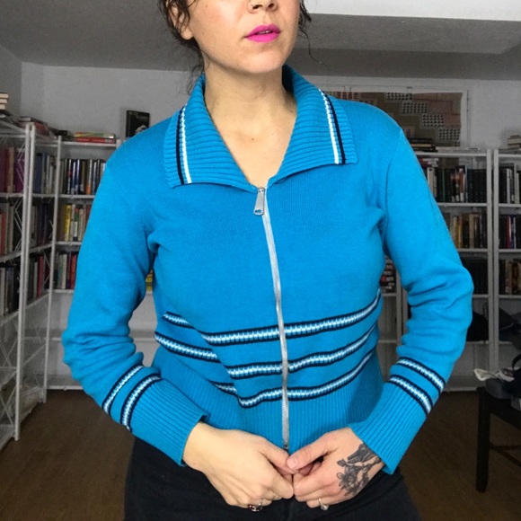 Vintage Zip-Up Sweater Top - Picture 3 of 8